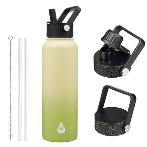 40oz Insulated Water Bottle with Straw Lid