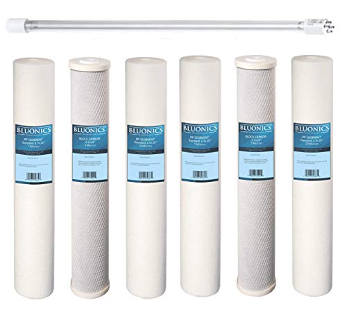 55W UV + Sediment & CTO Carbon Replacement Filter Set for our Well Water System 2.5