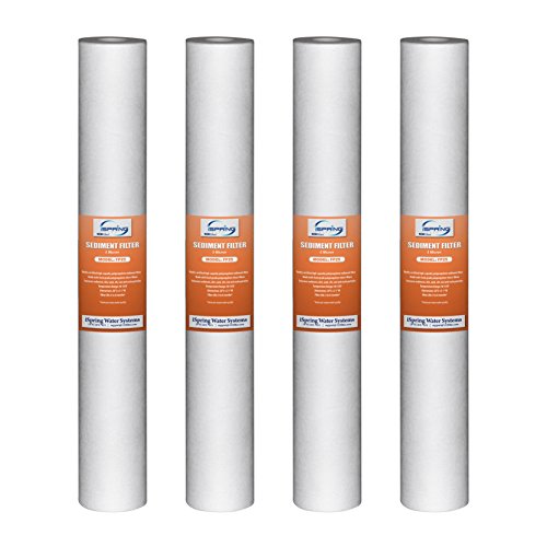 FP25X4 High Capacity 20” x 2.5” Water Replacement Cartridges Fine Sediment Filter (4 Count)