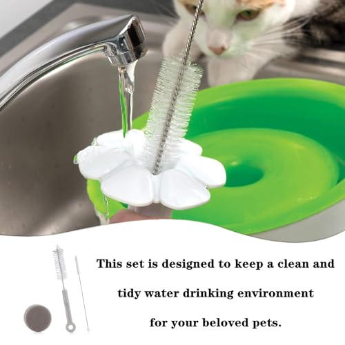 3 PCS Cat Water Fountain Cleaning Set Professional Brushes & Sponge