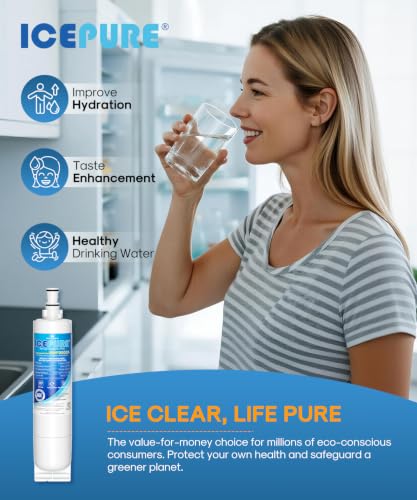 RWF0500A Refrigerator Water Filter Replacement for Whirlpool 4396508 4396510 (3 Count)
