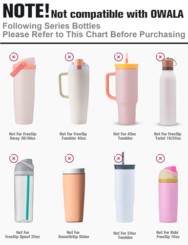 2PCS Silicone Boot for Owala FreeSip Water Bottle 32oz (2 Count)