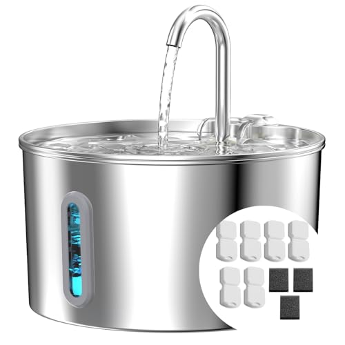 74oz Cat Water Fountain Stainless Steel for Drinking