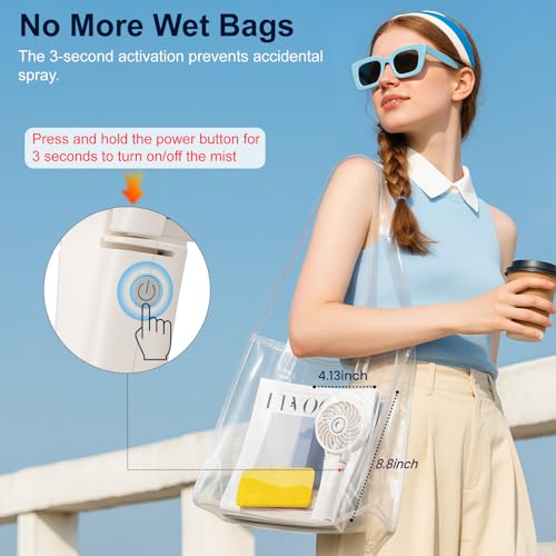 Upgraded Portable Handheld Misting Fan