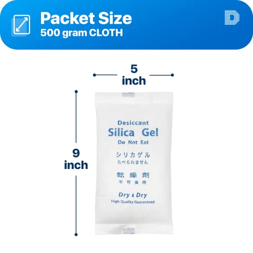 500 Gram [5 Packets] Silica Gel Packets Desiccants