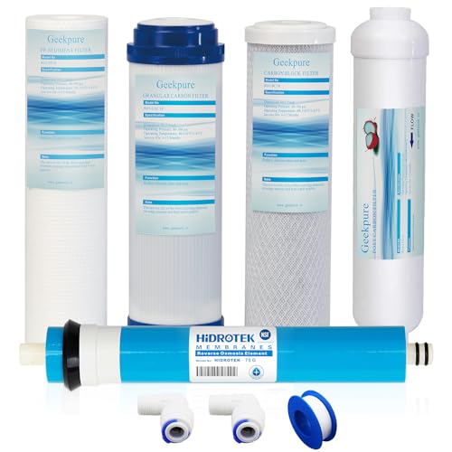 5 Stage Reverse Osmosis Filter Set with 75 GPD NSF Membrane