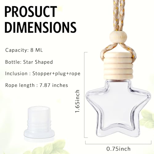 100 Pcs Car Diffuser Bottles Empty Bulk with Wood Cap (100 Count)