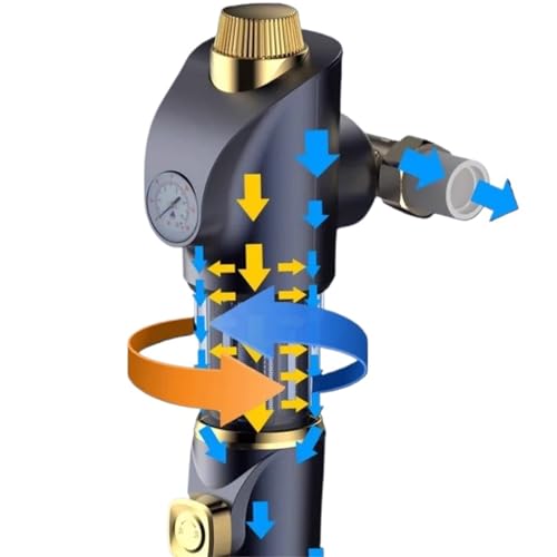 Automatic Flushing Backwash Prefilter Spin Down Sediment Water Filter Central Whole House Purifier System
