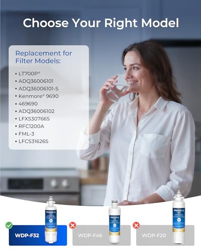 Plus ADQ36006101 Water Filter Replacement for LG® LT700P® (2 Count)