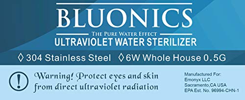 Ultraviolet Reverse Osmosis 100GPD Water Filter System for Drinking Water with 6W Under Sink UV (2 Count)