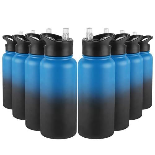 32 Oz Insulated Water Bottle Bulk 8 Pack (8 Count)