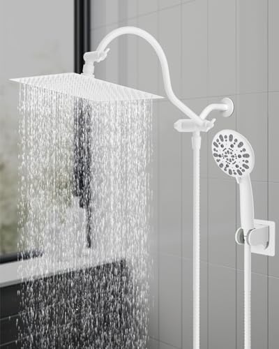 All Metal High Pressure Rainfall 10'' Shower Head with Handheld