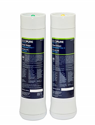 ECODWF Dual Stage Water Filter Replacement Set (2 Count)