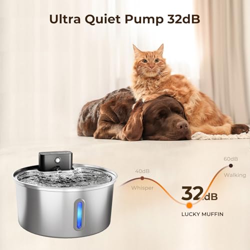 Wireless Stainless Steel Pet Water Fountain