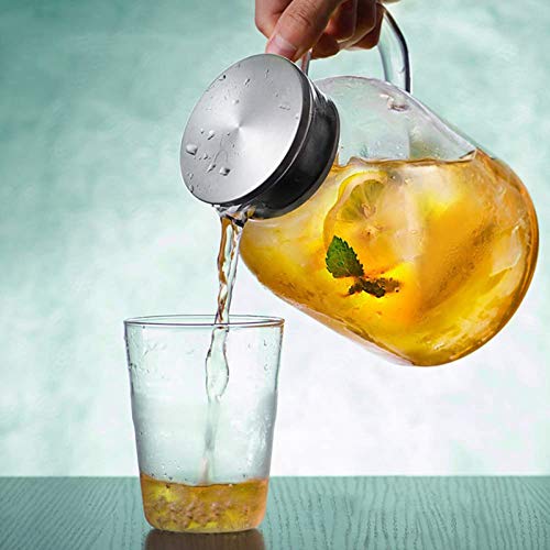 88OZ Glass Pitcher with Lid and Spout