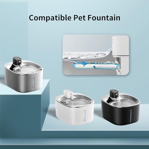 12 Pack Cat Water Fountain Filter & 12 Pump Filter Sponges Replacement (12 Count)