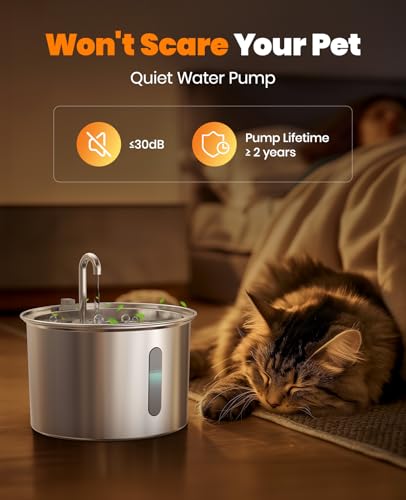 Stainless Steel Cat Water Fountain