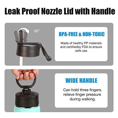 22 oz Insulated Water Bottles with Straw Lid