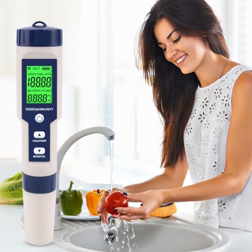 PH Meter for Water 5 in 1 PH Temp TDS and EC Meter
