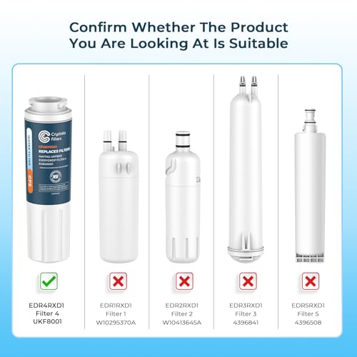 UKF8001 Water Filter for Whirlpool 4396395 (4 Count)