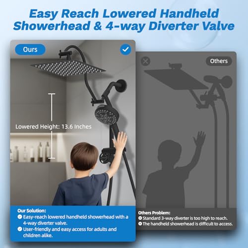 High Pressue All Metal 10" Rainfall Shower Head