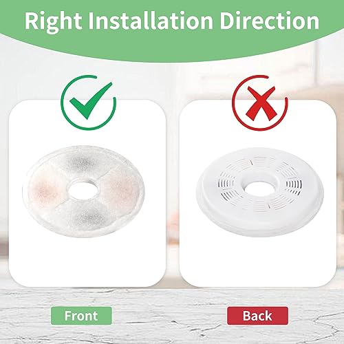 16 Pack Cat Water Fountain Replacement Filters Fit for 3L Flower Water Dispenser Automatic Pet Dog Cat Fountain Filter (16 Count)