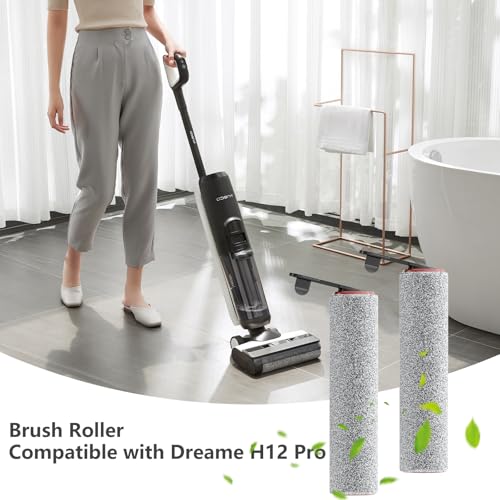 Replacement Vacuum Filters Roller Brushes Compatible with Dreame H12 Pro Wet Dry Vacuum Cleaner (6 Count)