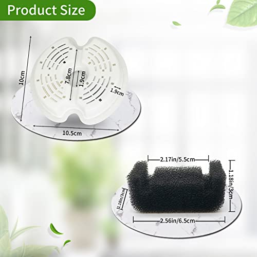 4 Pack Cat Water Fountain Filters with 4 Sponges