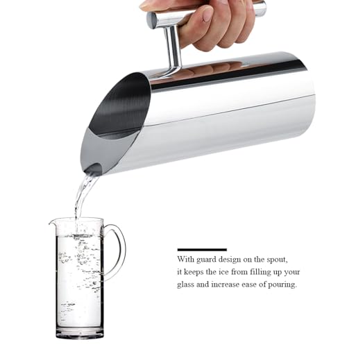 Stainless Steel Water Pitcher with Ice Guard