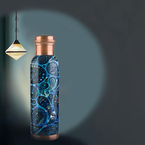 Pure Printed Copper Water Bottle 32 oz