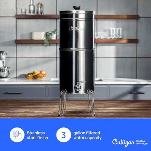MaxClear 3 Gallon Gravity Water Filter System Removes Microplastics