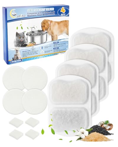4 Set Pet Water Fountain Filters Fit for oneisall 7L (12 Count)