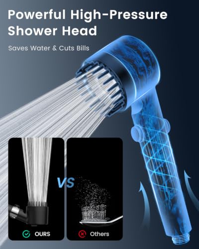 Filtered Shower Head with Handheld 4PCS Filters ShowerHead
