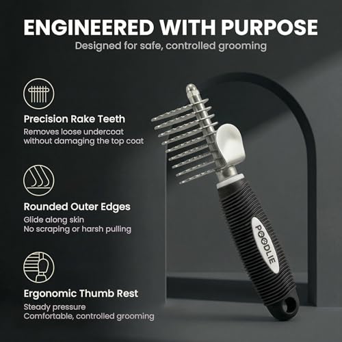 Poodle Dematting Fur Rake Comb Brush for Dogs and Cats