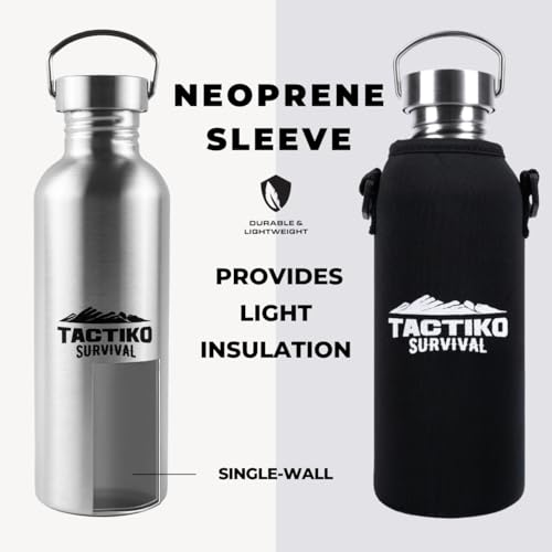 Tactiko Stainless Steel Wide Mouth Water Bottle