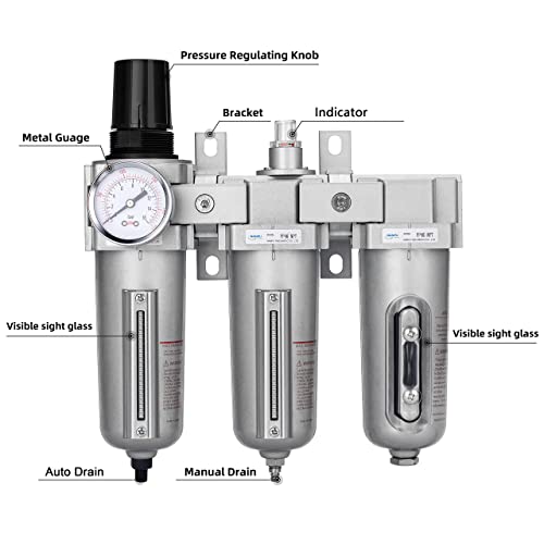 3 4" NPT Air Compressor Filter Dryer Regulator