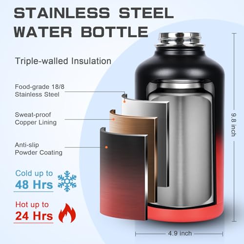 Insulated Water Bottle 64 oz