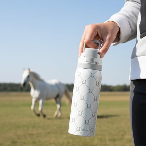 Horse Lover Insulated Stainless Steel Water Bottle with Straw for Sports and Travel