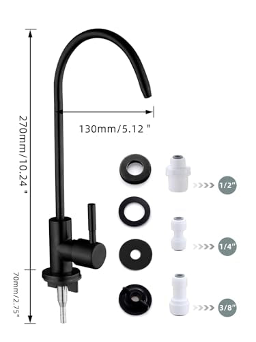 Drinking Water Faucet Matte Black Water Filter Faucet