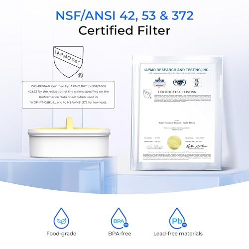 PT 72P Glass Water Filter Pitcher