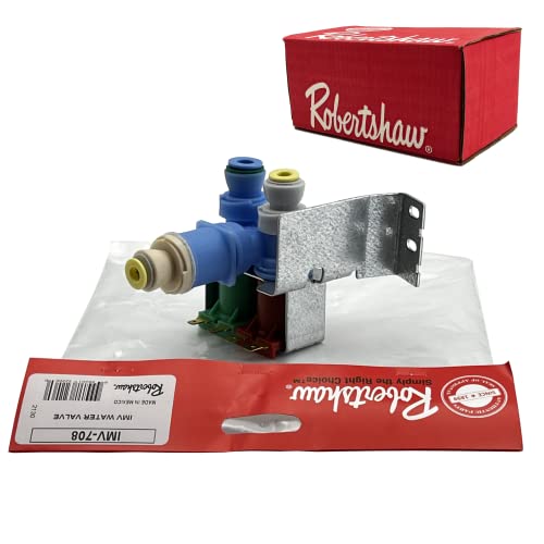 IMV708 Valve OEM Mania] IMV708 W10408179 4389177 NEW OEM Produced for Whirlpool Kitchenaid Kenmore Refrigerator Water Valve by Robertshaw Replacement Part