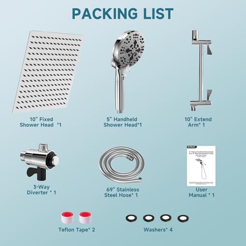 Shower Heads With Handheld Spray Combo