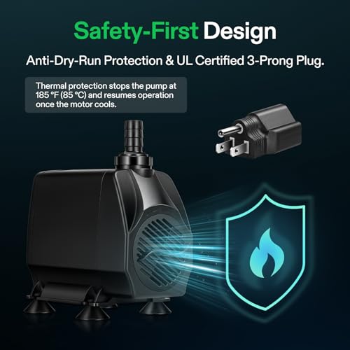 1050GPH Submersible Fountain Water Pump for Aquarium