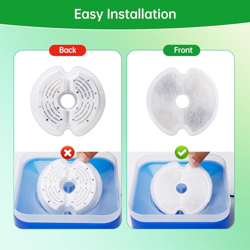 4 Packs Cat Water Fountain Filters for Ultra Silent Cat Fountain 67oz