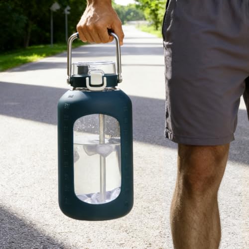 100 oz Glass Water Bottle with Straw