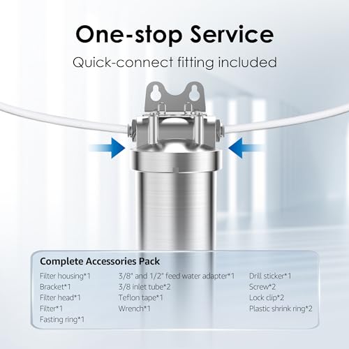 BS08 Under Sink Water Filtration System with Dedicated Faucet