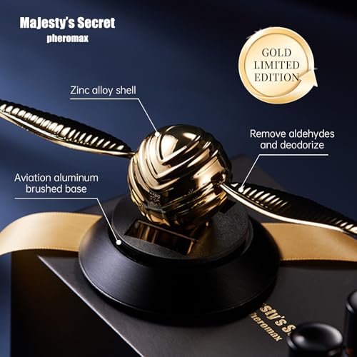 Majesty’S Secret Solar Car Air Freshener Diffuser with 2 Essential Oil Refills