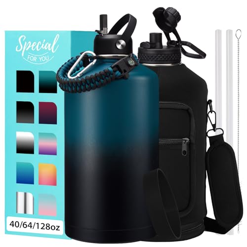 Large Insulated Water Bottles 1 Gallon (128 Count)