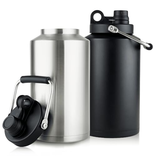 1 Gallon Water Bottle Insulated Stainless Steel Keeps Ice 48Hr