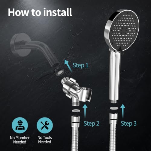 High Pressure Filtered Handheld Shower Head 9 Spray（4 filters）